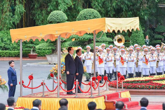 Chủ tịch nước Võ Văn Thưởng chủ trì lễ đón Tổng thống Hàn Quốc Yoon Suk Yeol và Phu nhân