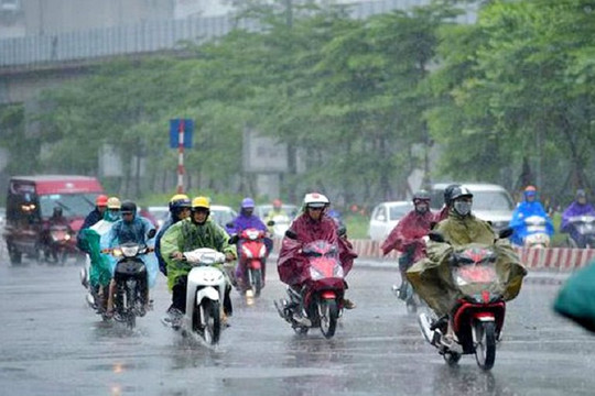 Dự báo thời tiết Hà Nội ngày 29/7/2023: Trời nhiều mây, có mưa vừa và dông
