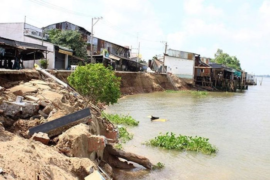 Trà Vinh công bố tình huống khẩn cấp sự cố sạt lở bờ sông khu vực cù lao Long Trị