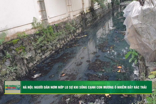 [VIDEO] Mê Linh (Hà Nội): Người dân nơm nớp lo sợ khi sống cạnh con mương ô nhiễm đầy rác thải