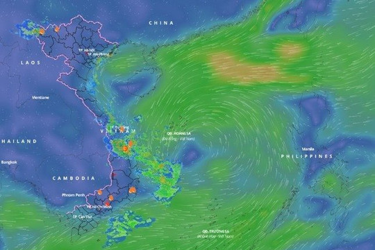 Biển Đông xuất hiện áp thấp nhiệt đới
