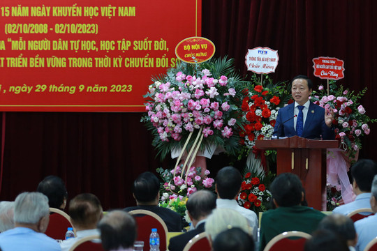 Phó Thủ tướng Trần Hồng Hà dự lễ kỷ niệm 15 năm Ngày Khuyến học Việt Nam