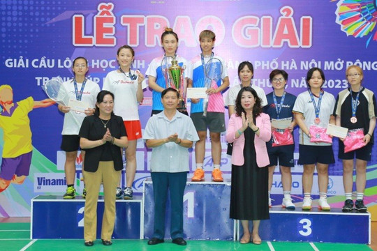 Giải Cầu lông học sinh - sinh viên TP Hà Nội mở rộng lần thứ X thành công tốt đẹp