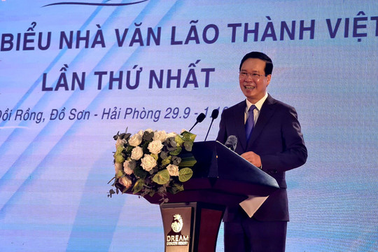 Toàn văn bài phát biểu của Chủ tịch nước Võ Văn Thưởng tại Hội nghị đại biểu nhà văn lão thành Việt Nam lần thứ nhất
