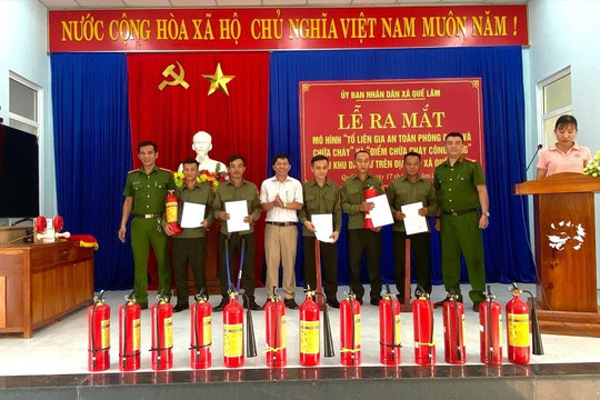 Quảng Nam: Huyện Nông Sơn phát động phong trào toàn dân tự trang bị bình chữa cháy tại nhà