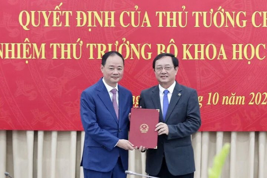 Công bố quyết định bổ nhiệm tân Thứ trưởng Bộ Khoa học và Công nghệ Trần Hồng Thái