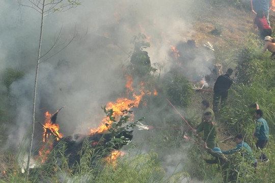 Lào Cai: Gần 900 người tham gia diễn tập ứng phó cháy rừng