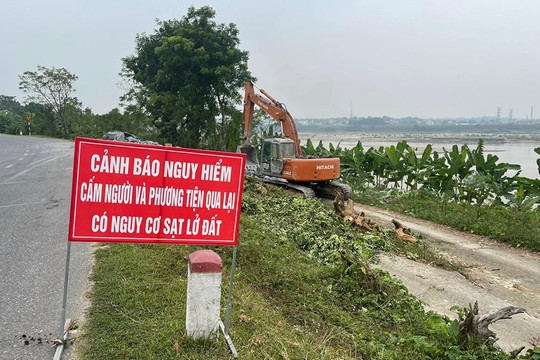 Phú Thọ đầu tư 20 tỷ đồng xử lý tình trạng sạt lở bờ tả sông Thao