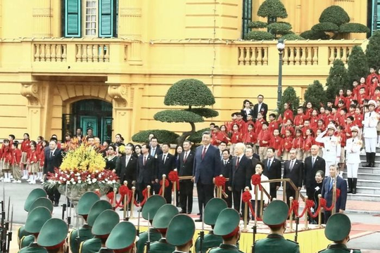 Tổng Bí thư Nguyễn Phú Trọng chủ trì lễ đón cấp Nhà nước Tổng Bí thư, Chủ tịch Trung Quốc Tập Cận Bình