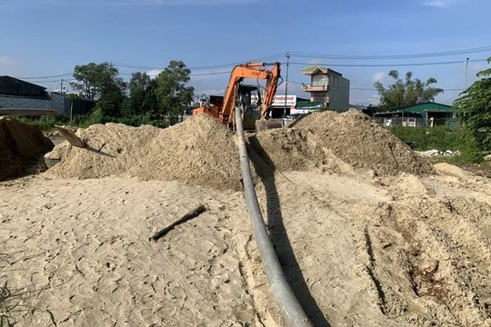 Quảng Ngãi kiểm tra việc khai thác cát trên sông Bàu Giang
