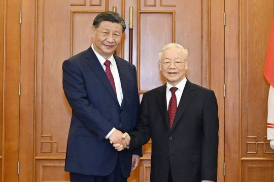 Tổng Bí thư Nguyễn Phú Trọng: Việt Nam coi phát triển quan hệ với Trung Quốc là ưu tiên hàng đầu