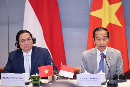 Thủ tướng Phạm Minh Chính và Tổng thống Indonesia khuyến khích doanh nghiệp 2 nước tăng cường hợp tác, đầu tư