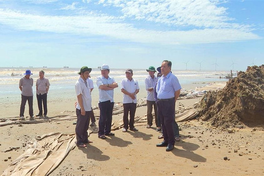 Công bố tình huống khẩn cấp sạt lở tuyến bờ bao khu vực Cồn Nhàn, Trà Vinh