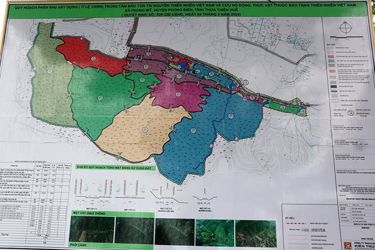 Quy hoạch phân khu xây dựng Trung tâm Bảo tồn tài nguyên thiên nhiên Việt Nam tại Thừa Thiên - Huế