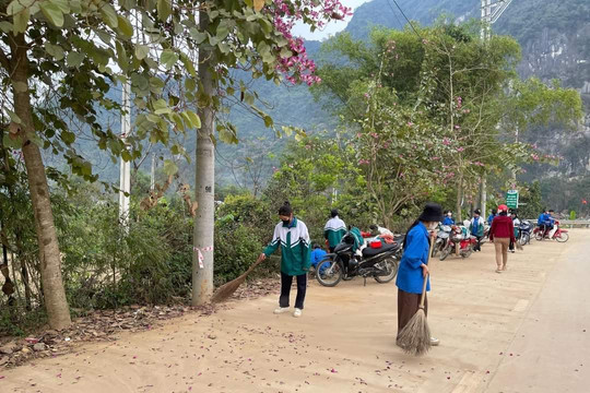 Thái Nguyên: 100% xã, thị trấn của huyện Định Hoá thực hiện “Ngày Chủ nhật xanh” hằng tháng