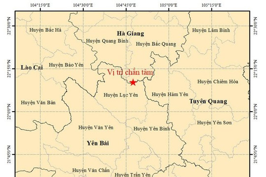 Xảy ra động đất 3.5 độ richter ở Yên Bái