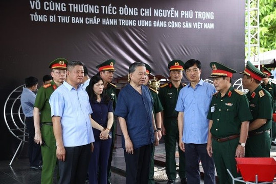 Chủ tịch nước trực tiếp kiểm tra công tác chuẩn bị Lễ Quốc tang Tổng Bí thư Nguyễn Phú Trọng