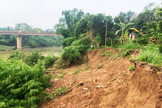 Bắc Giang chỉ đạo khẩn cấp xây dựng công trình xử lý sự cố sạt lở bờ sông Thương