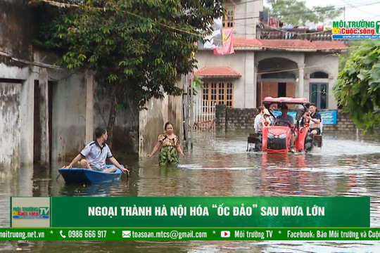 [VIDEO] Ngoại thành Hà Nội hóa “ốc đảo” sau mưa lớn