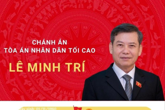 [Infographic] Tóm tắt tiểu sử Chánh án Tòa án nhân dân tối cao Lê Minh Trí 