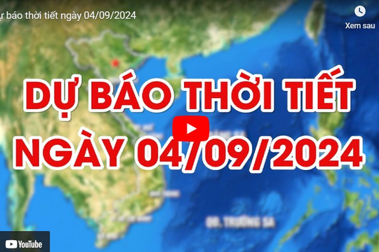 Dự báo thời tiết ngày 4/9/2024: Nhiều nơi nắng nóng