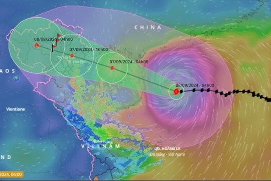 Siêu bão số 3 vào vịnh Bắc Bộ với gió mạnh cấp 14, giật cấp 17