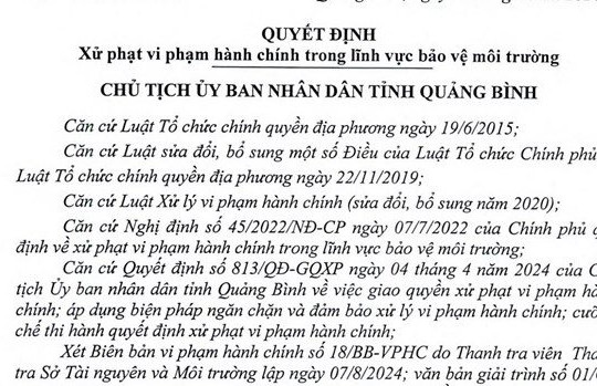 Xả thải vượt quy chuẩn, ba trang trại heo ở Quảng Bình bị xử phạt hơn 2,3 tỉ đồng