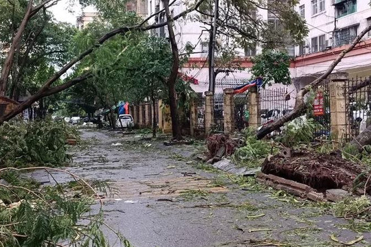 Hà Nội yêu cầu tập trung cao độ vệ sinh môi trường sau bão số 3