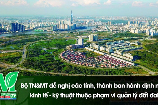 [VIDEO] Bộ TN&MT đề nghị các tỉnh, thành ban hành định mức kinh tế - kỹ thuật thuộc phạm vi quản lý đất đai