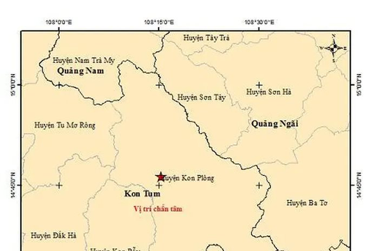 Kon Tum hứng liên tiếp 2 trận động đất trong sáng 30/9