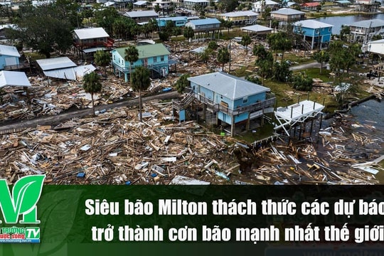[VIDEO] Siêu bão Milton thách thức các dự báo, trở thành cơn trở thành cơn bão mạnh nhất thế giới năm 2024