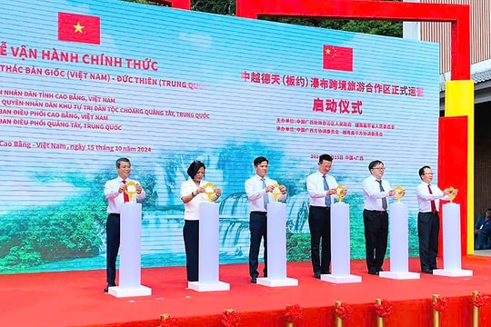 Vận hành chính thức Khu cảnh quan thác Bản Giốc (Việt Nam) - Đức Thiên (Trung Quốc)