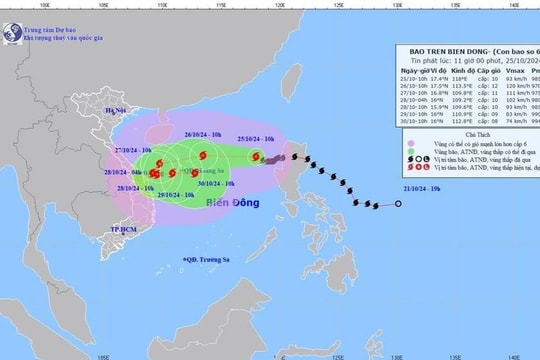 Ảnh hưởng bão số 6, cảnh báo Trung Trung Bộ mưa lớn diện rộng