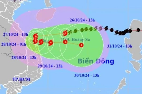 Bão Trami tăng cấp, tiến sát Đà Nẵng