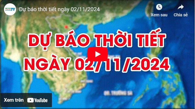 Dự báo thời tiết ngày 02/11/2024: Đêm không mưa, ngày nắng