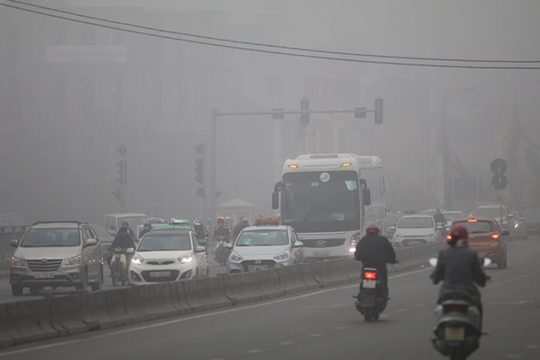 Một số điểm ở Hà Nội và các tỉnh lân cận có chất lượng không khí ở mức xấu