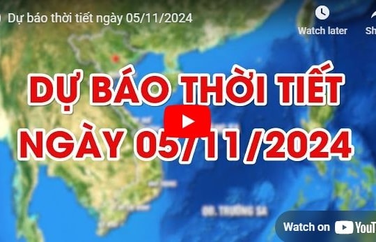 Dự báo thời tiết ngày 5/11/2024: Mưa dông ở cả ba miền