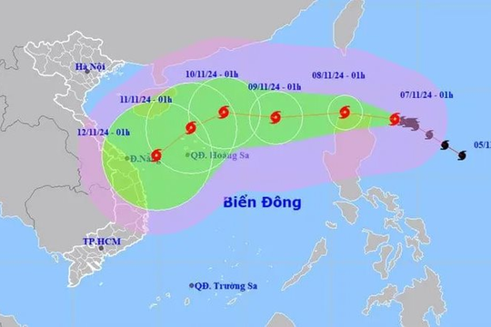 Tin bão Yinxing mới nhất (7/11): Tiệm cận cấp siêu bão, dự kiến ngày mai sẽ đổ bộ Biển Đông