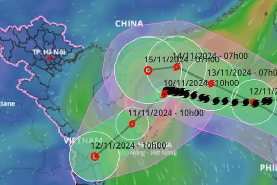 Bão Toraji tăng cấp, giật tới cấp 16 và đang tiến nhanh vào Biển Đông