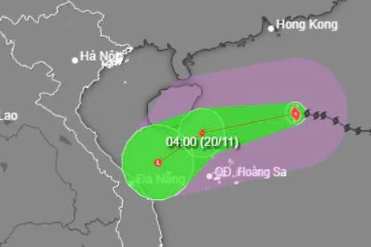 Bão số 9 sẽ giảm cấp liên tục và suy yếu trong khoảng 48h tới