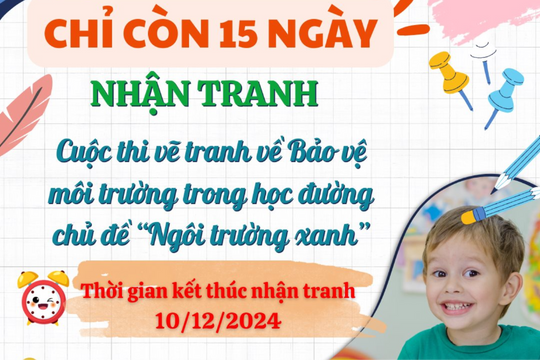 Còn 15 ngày hết thời gian nhận tác phẩm Cuộc thi vẽ tranh về Bảo vệ môi trường trong học đường chủ đề “Ngôi trường xanh”