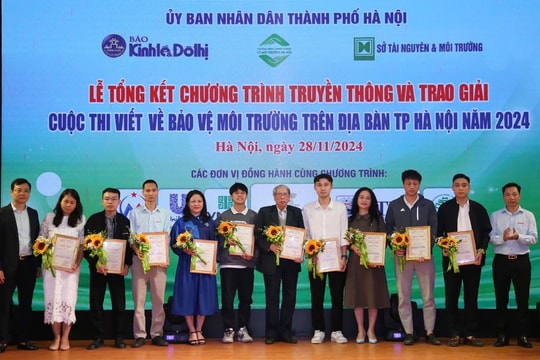 Tạp chí điện tử Môi trường và Cuộc sống đoạt giải cuộc thi viết về Bảo vệ môi trường trên địa bàn TP Hà Nội năm 2024