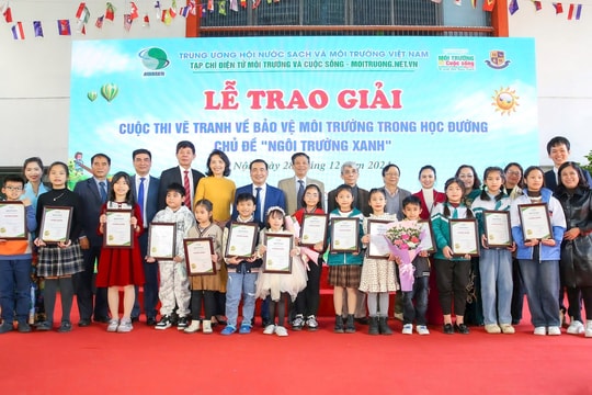 Ấn tượng Lễ trao giải Cuộc thi vẽ tranh về Bảo vệ môi trường trong học đường với chủ đề “Ngôi trường xanh”