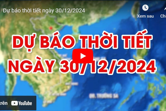 Dự báo thời tiết ngày 30/12/2024: Có  mưa vài nơi, trời rét