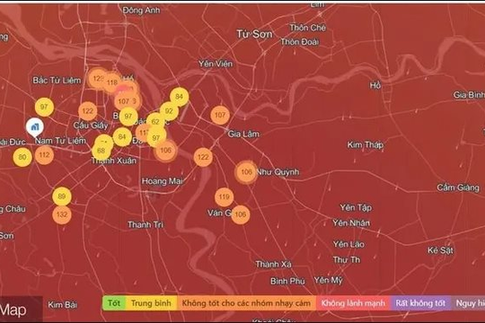 Chất lượng không khí Hà Nội ngày 19/2 đã được cải thiện