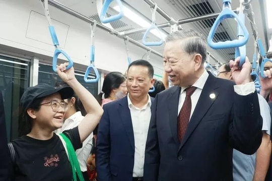 Tổng Bí thư Tô Lâm trải nghiệm thực tế tuyến Metro số 1 (Bến Thành - Suối Tiên)