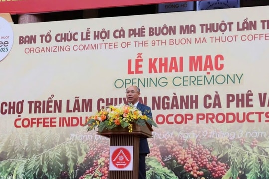 Đắk Lắk: Khai mạc Hội chợ triển lãm chuyên ngành cà phê và sản phẩm OCOP năm 2025