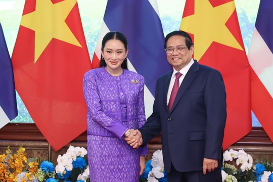 Thủ tướng Phạm Minh Chính chủ trì lễ đón Thủ tướng Thái Lan Paetongtarn Shinawatra lần đầu thăm Việt Nam