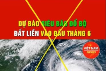 Sự thật thông tin siêu bão đổ bộ đất liền đầu tháng 6