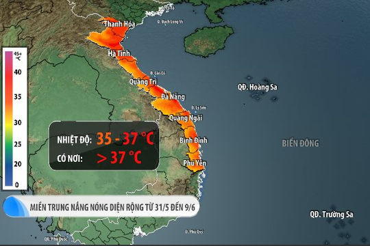 Hôm nay (31/5), miền Bắc, miền Trung bước vào đợt nắng nóng diện rộng thứ 4 trong năm